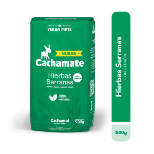 Yerba mate Cachamate serranas con cedrón 500 g.