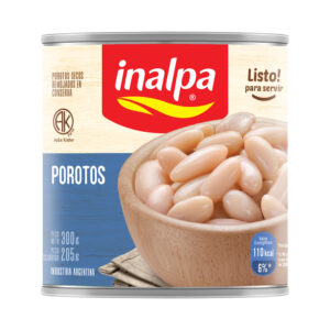 Porotos secos remojados Inalpa lata 300 g.