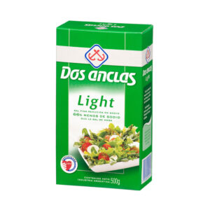 Sal fina light Dos Anclas caja 500 g.