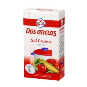 Sal gruesa Dos Anclas caja 500 g.