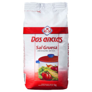 Sal gruesa Dos Anclas en paquete 1 kg.