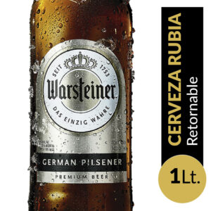 Cerveza rubia Warsteiner retornable 1 lt