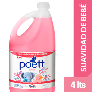 Limpiador líquido aromatizante Poett suavidad de bebé 4 lts.