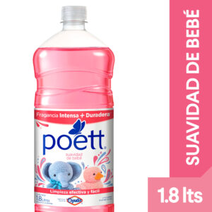 Limpiador líquido aromatizante Poett suavidad de bebé 1.8 lts.