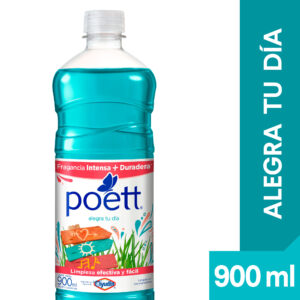 Limpiador líquido aromatizante Poett alegra tu día 900 ml.