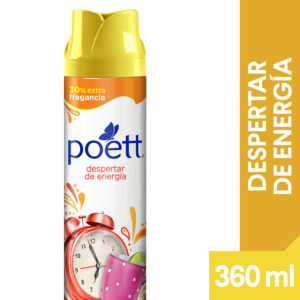 Desodorante de ambiente Poett despertar de energía en aerosol 360 ml.