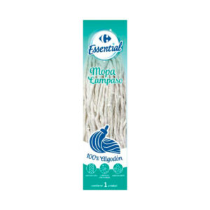 Mopa Carrefour Essential algodón blanca