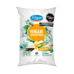 Yogur descremado bebible Tregar de vainilla 900 g.