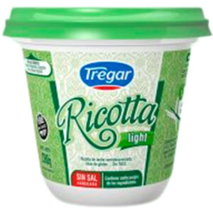 Ricotta Tregar magra bajo sodio en pote 290 g.
