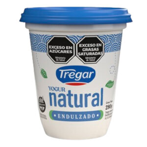 Yogur natural endulzado Tregar pote 280 g.