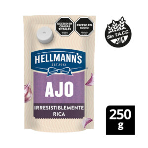 Mayonesa Hellmanns ajo doypack 250 g.