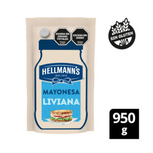 Mayonesa liviana Hellmanns doypack 950 g.