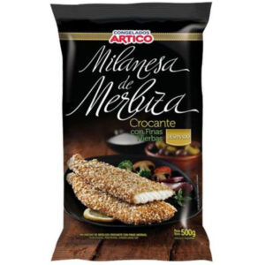 Milanesa merluza crocante con finas hierbas 500 g.