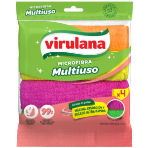 Paño multiuso Virulana microfibra 4 u.