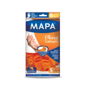 Guante Mapa plisse satinado talle S