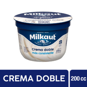 Crema de leche Milkaut en pote 200 cc.