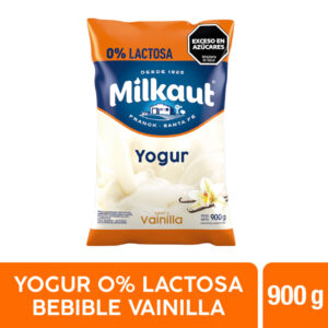 Yogur entero Milkaut de vainilla 0 lactosa 900 g.
