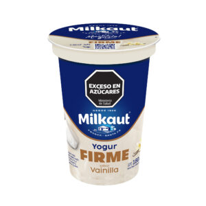 Yogur firme enteo Milkaut de vainilla en pote 180 g.