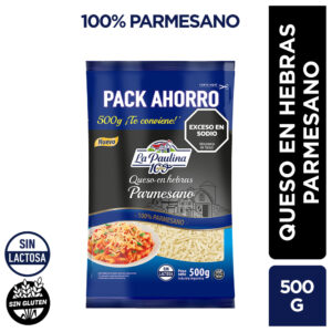 La Paulina queso en hebras parmesano 500 grs