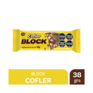 Tableta chocolate con maní Cofler block 38 g.