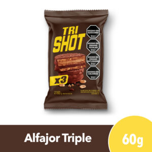 Alfajor triple SHOT con maní 60 g.