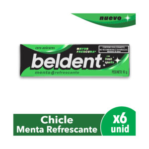 Chicles Beldent Menta Refrescante 6 uni