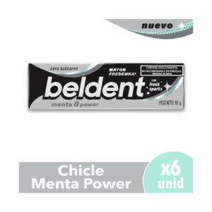 Chicles Beldent Menta Power 6 uni