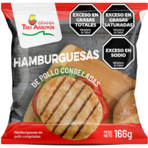 Hamburguesas de pollo Granja tres Arroyos 166 g.