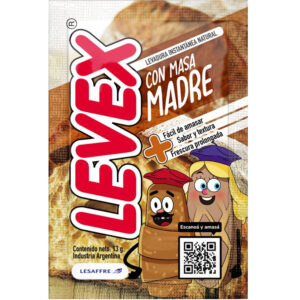 Levadura instantánea con masa madre Levex paquete 13 g.