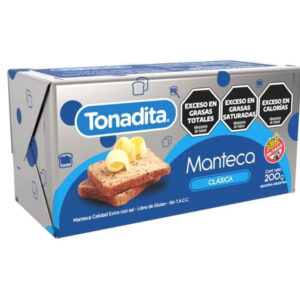 Manteca Tonadita calidad extra 200 g.