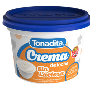 Crema sin lactosa Tonadita en pote 200 g.