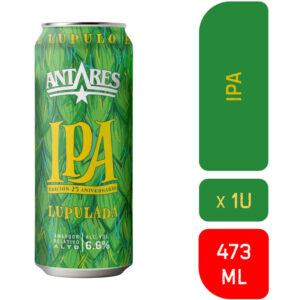Cerveza artesanal ipa new Antares en lata 473 cc.