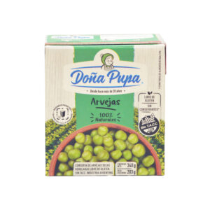 Arvejas secas remojadas Doña Pupa tetra 340 g.
