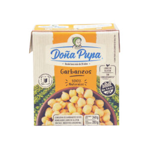 Garbanzos secos remojados Doña Pupa tetra 340 g.
