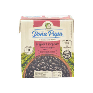 Porotos negros secos remojados Doña Pupa tetra 340 g.