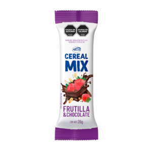 Barra de cereal rellena Cereal mix frutilla con chocolate 26 g.