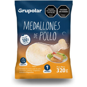 Medallones de pollo Grupolar en bolsa 320 g.