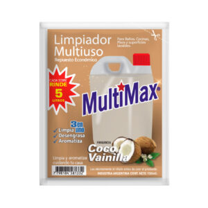 Limpiador multiuso Multimax para diluir coco vainilla (rinde 5 litros) 150 ml.