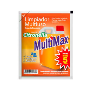 Limpiador multiuso Multimax para diluir citronella (rinde 5 litros) 150 ml.