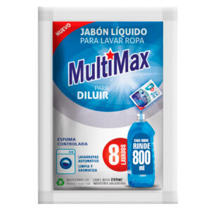 Jabón líquido para ropa Multimax para diluir concentrado (rinde 800 ml.) 200 ml.