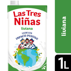 Leche descremada larga vida Las tres niñas 1 l.
