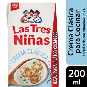 Crema de leche Las tres niñas uat para cocinar 200 cc.