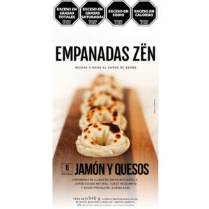 Empanadas congeladas Zen de jamón y queso en caja 6 uni