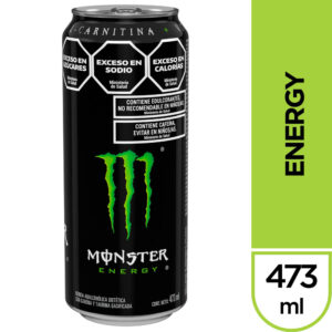 Bebida energizante Monster green en lata 473 cc.