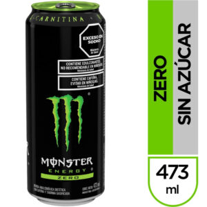 Bebida energizante Monster zero en lata 473 cc.