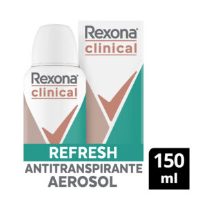 Antitranspirante en aerosol Rexona clinical refresh 3x 150 cc.